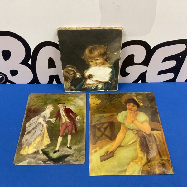 Antique crystoleum print of a gentleman in 18th-century attire.