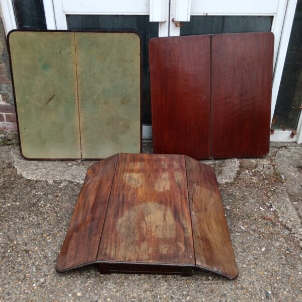 Lot of three antique oak table tops for restoration projects.