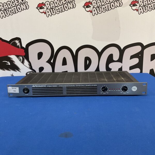 Artcoustic PDA1000 professional digital amplifier front view.