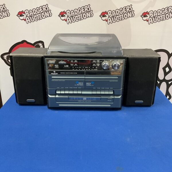 Vintage Auna turntable cassette radio system with CD player.