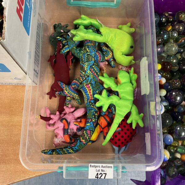 Colourful bean bag plush toy lot for collectors.