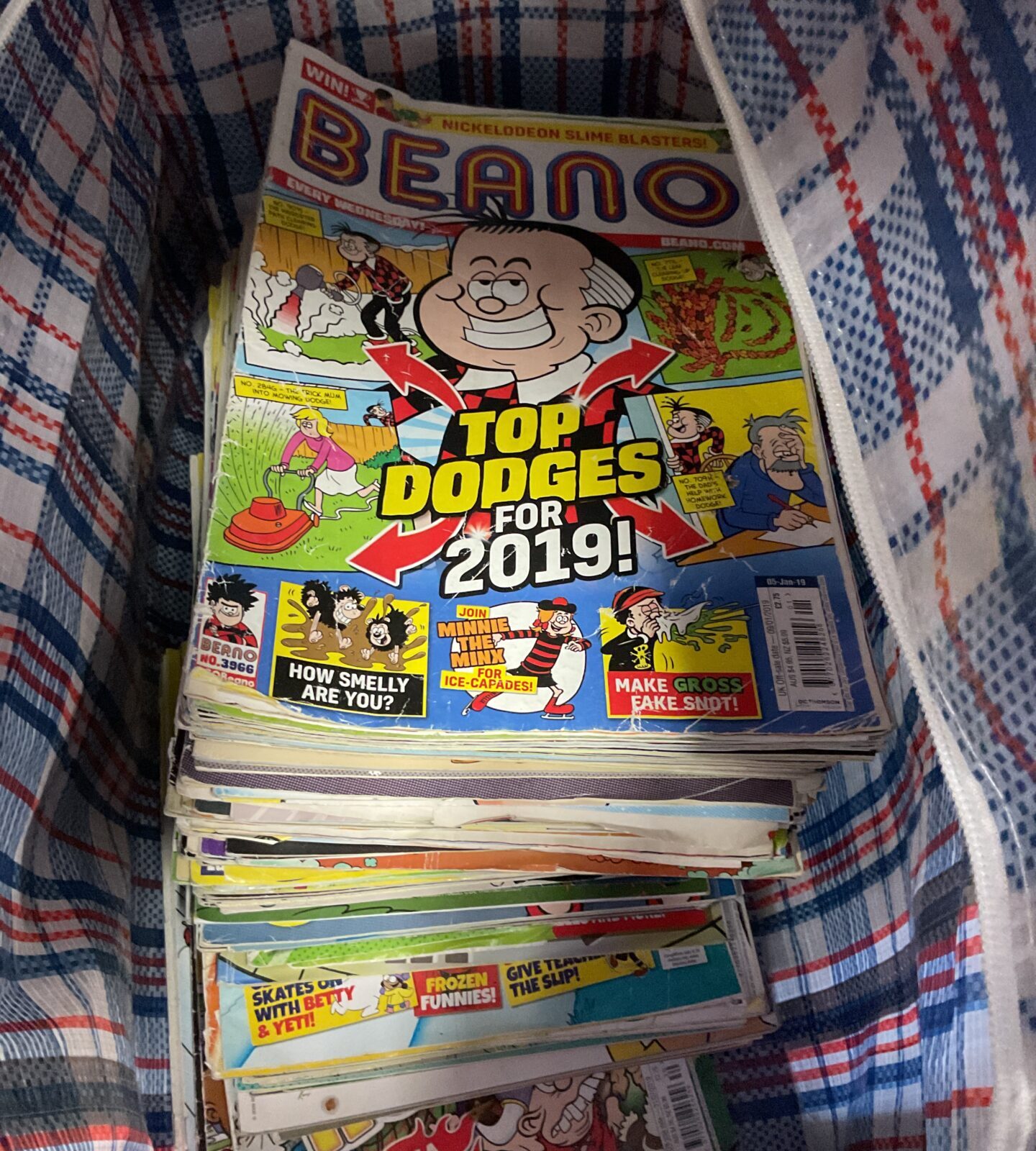 Vintage bundle of Beano comics featuring Dennis the Menace.