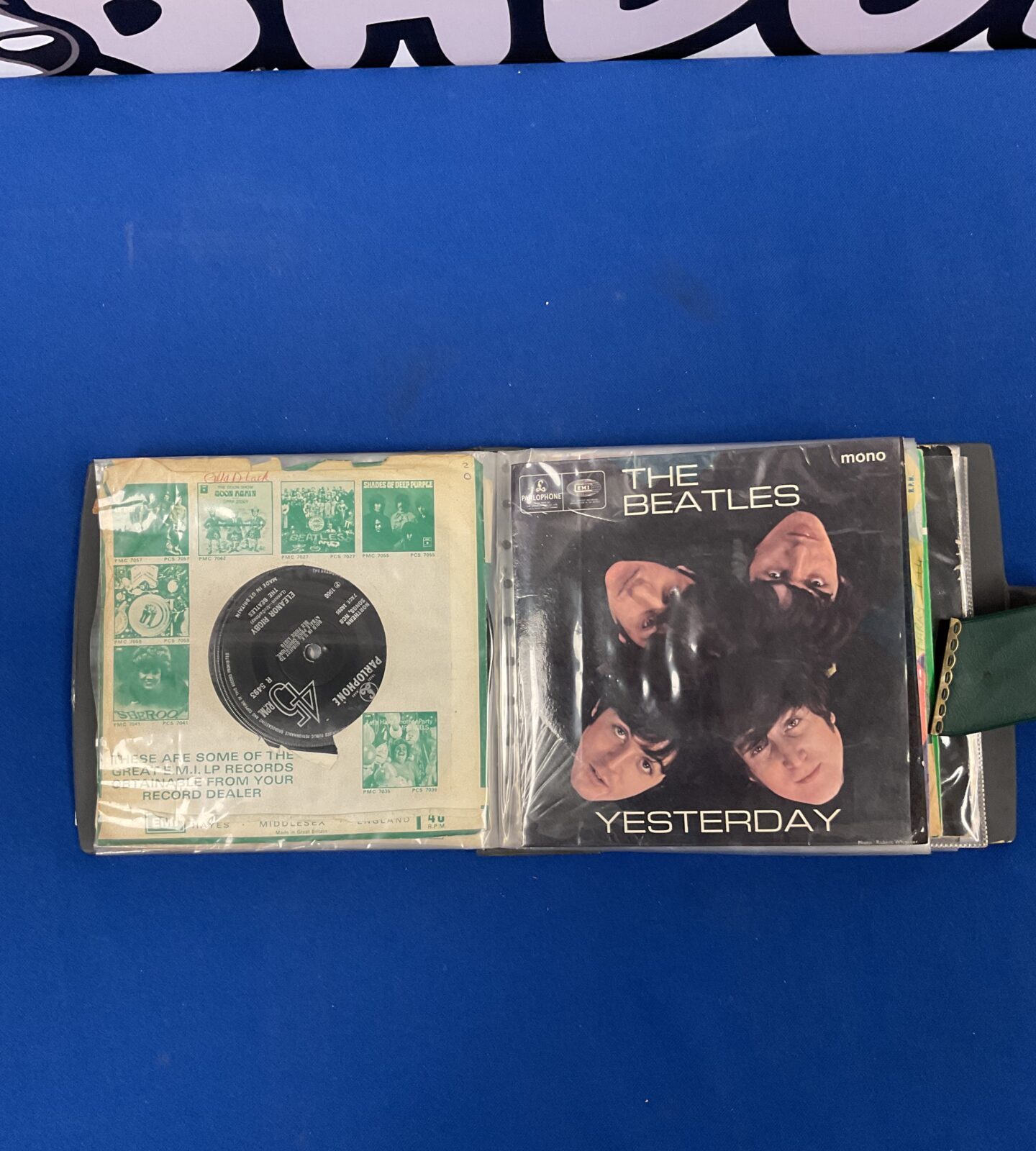 Group of vintage Beatles single sleeves.