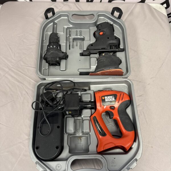 Black & Decker Quattro cordless multi tool in carrying case.