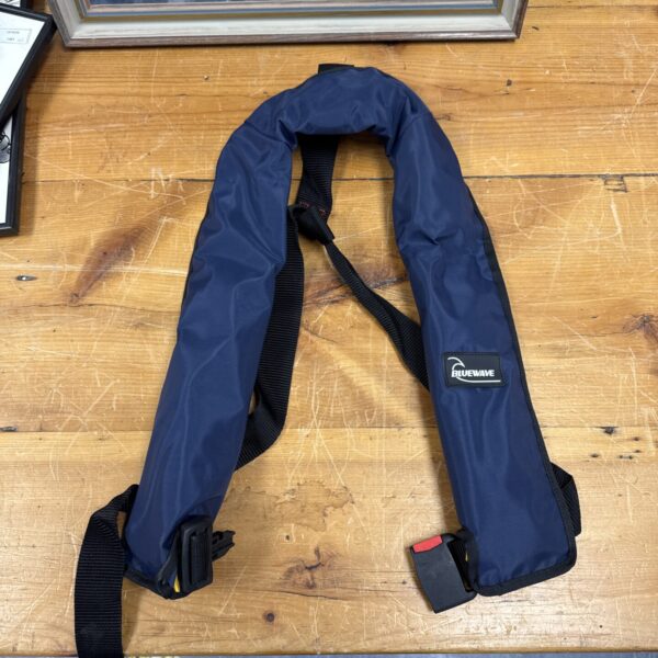 Bluewave inflatable life jacket for boating and water safety.