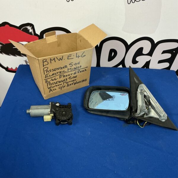 Used BMW E46 passenger side electric mirror for sale.