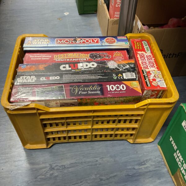 A lot of vintage board games including Cluedo and Monopoly.