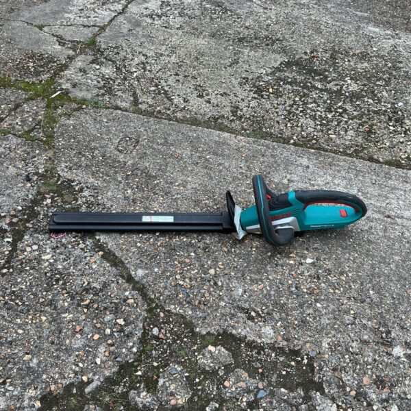 Bosch cordless hedge cutter AHS 4816 for garden trimming.