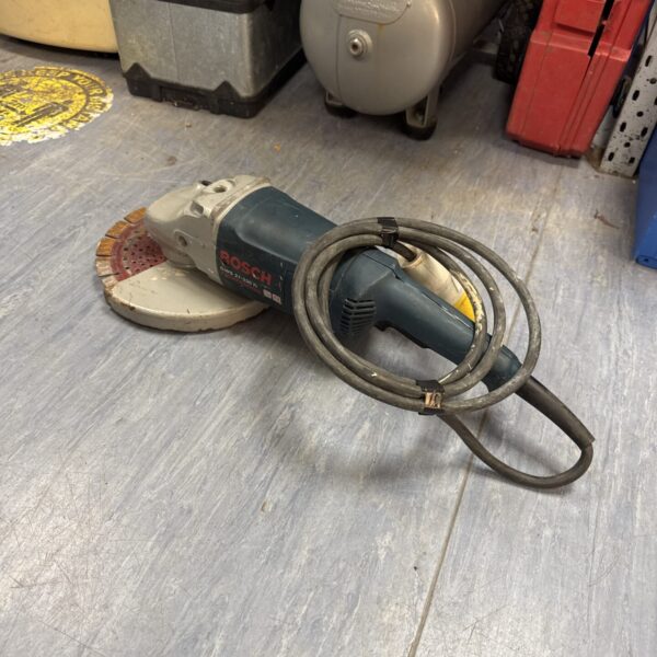 Used Bosch angle grinder for metalworking and DIY projects.