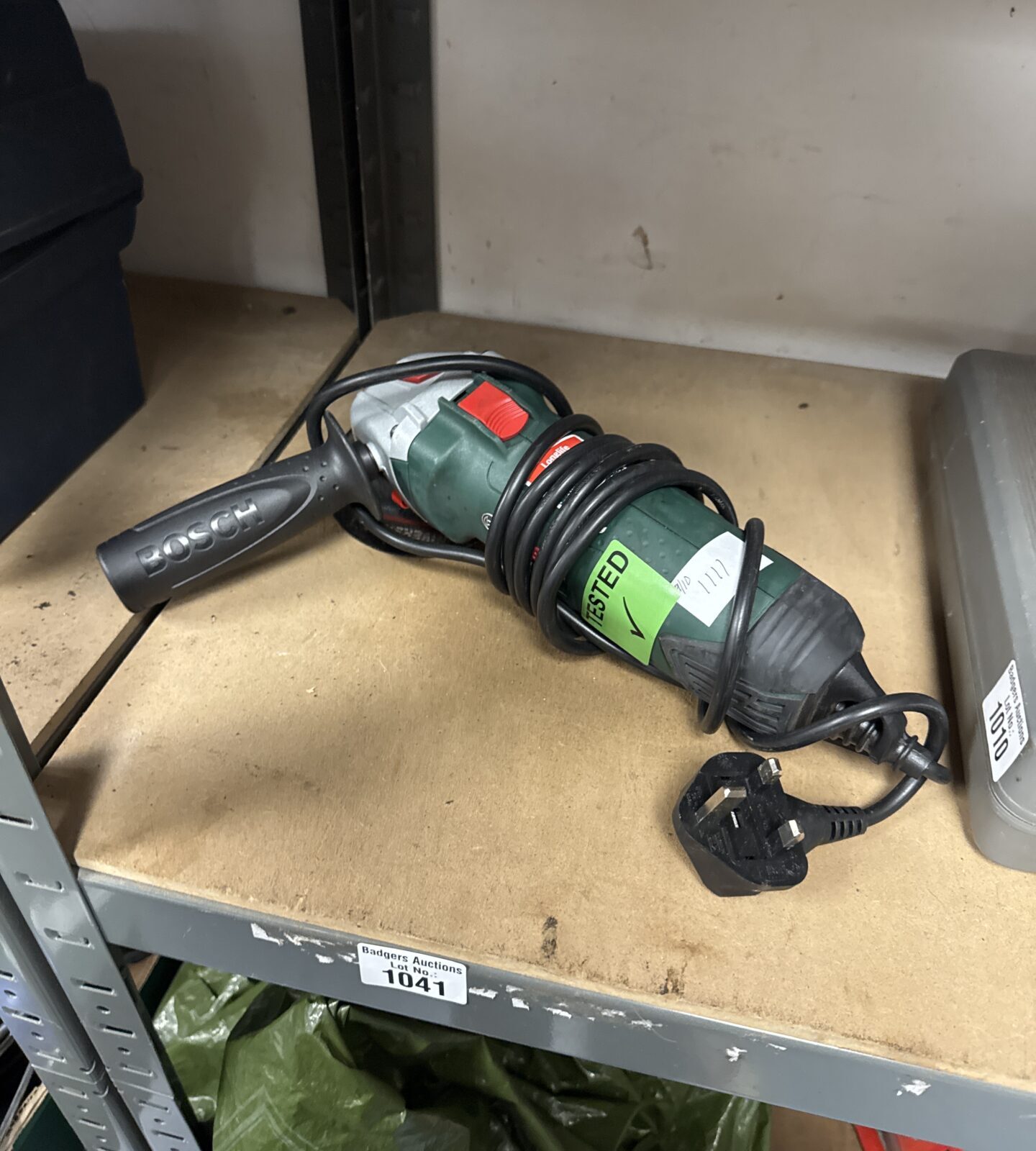 Working Bosch angle grinder, a powerful DIY and workshop tool.