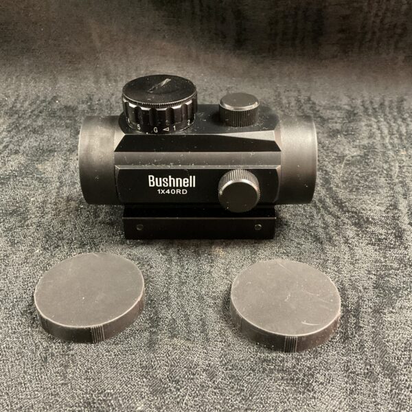 Bushnell 1x40RD red dot sight with lens covers.