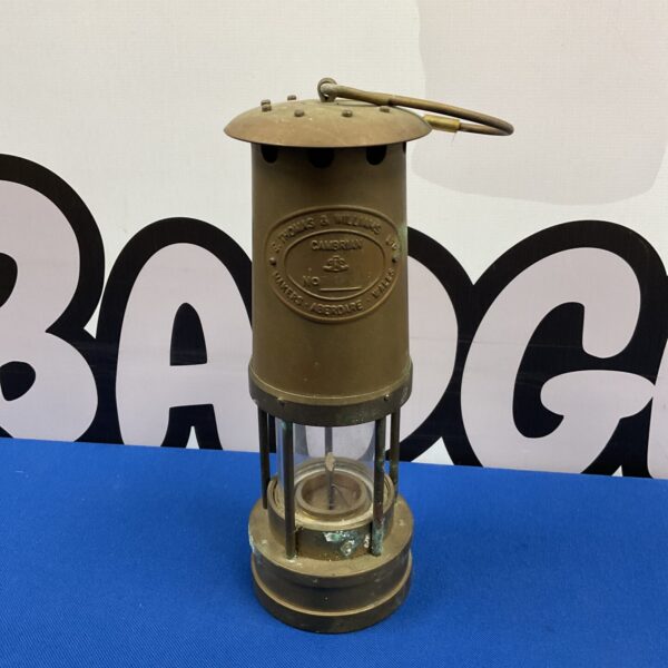Antique Cambrian Miners Lamp by E Thomas & Williams, a classic mining safety lamp.