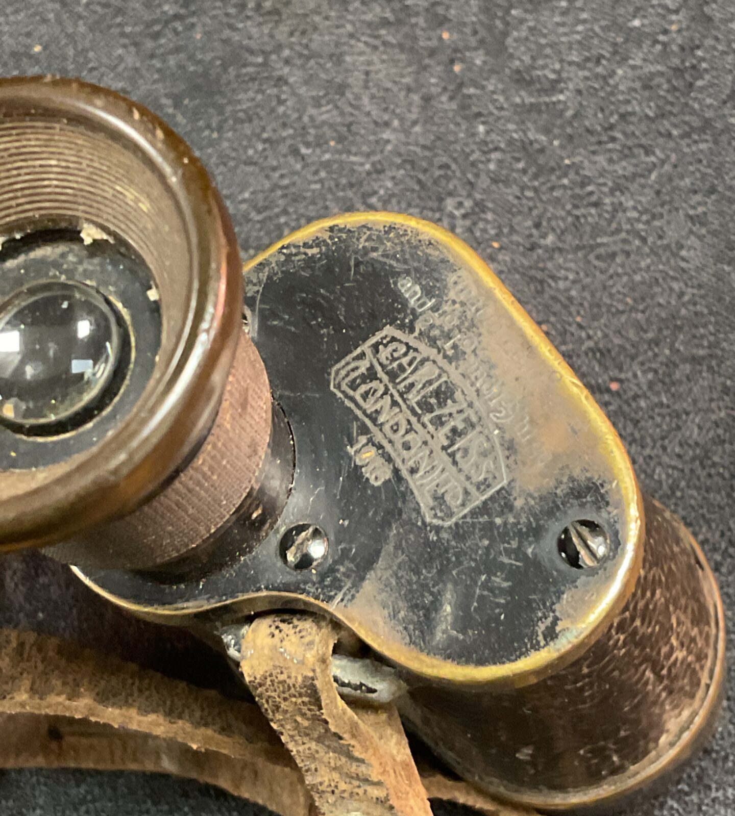 Close-up of Carl Zeiss binoculars with graticule detail.