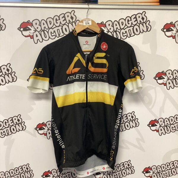 New Castelli sports shirt in size XL, blue and red design.