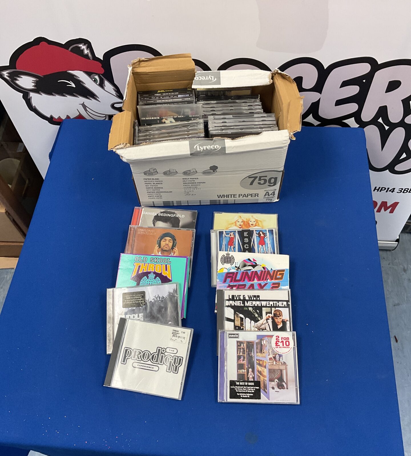 CD collection lot featuring Oasis, Prodigy and Craig David.