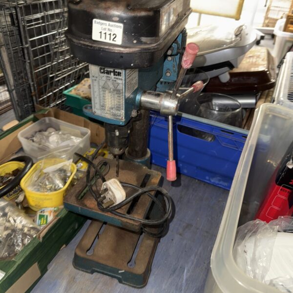Working Clarke drill press for metalworking and DIY projects.