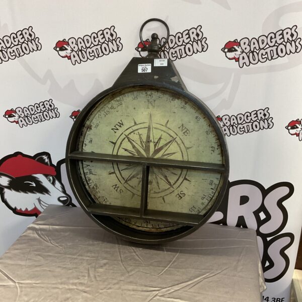 Vintage compass wall art for nautical home decor.