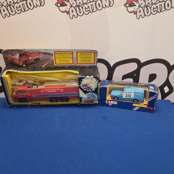 Vintage Corgi Airport Fire Brigade Pathfinder diecast model in box.