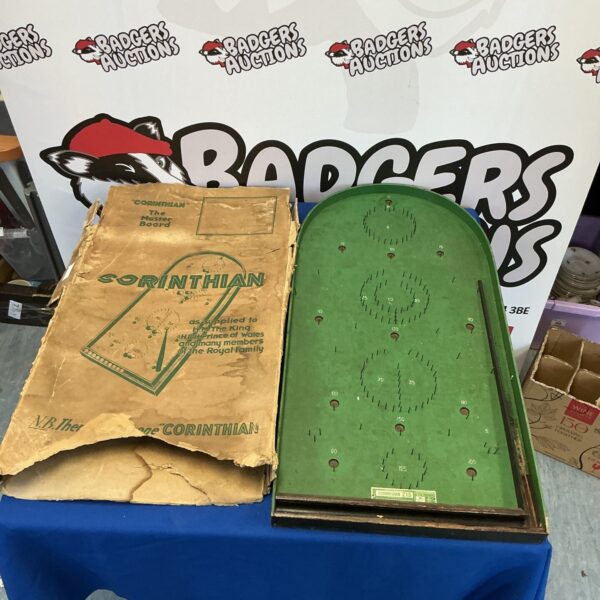 Vintage Corinthian Masterboard bagatelle board with numbered scoring areas.