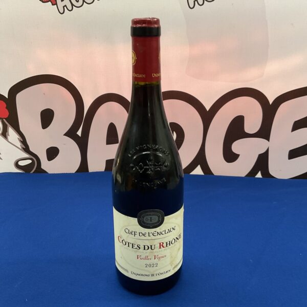 Cotes du Rhone wine bottle from the 2022 vintage, a classic French red wine.