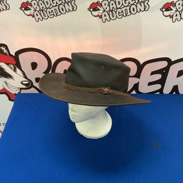 Brown leather cowboy hat from County Wear, classic western style.
