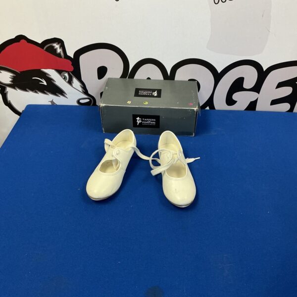 Size 12 dance shoes for tap and pointer styles.