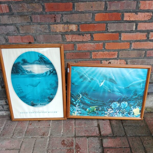 David Christopher Miller whale print depicting a serene ocean scene.
