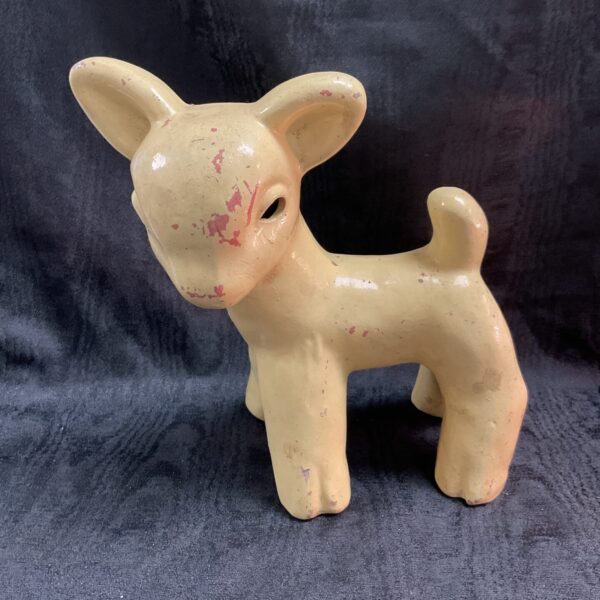 Vintage Denby pottery lamb figurine, a charming collectible stoneware animal.
