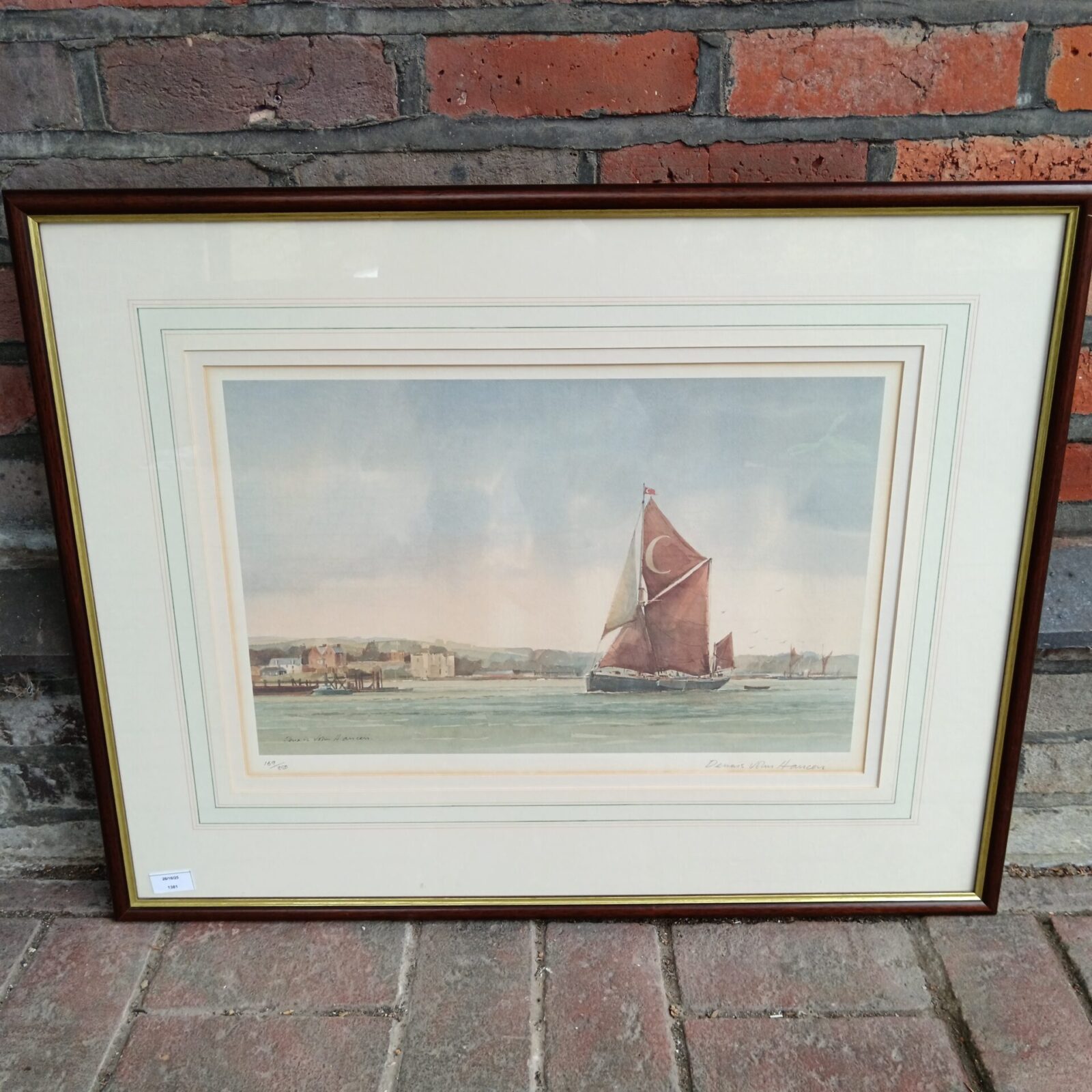 Signed limited edition print of a Turkish yacht by Dennis John Hanceri.