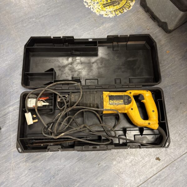 Dewalt reciprocating saw in used condition, ideal for construction projects.