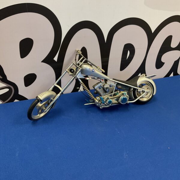 Detailed diecast US Air Force motorbike model for collectors.