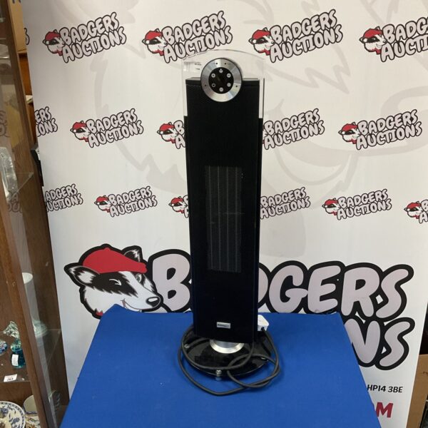 Black Dimplex DXSTG25 tower heater for home comfort.