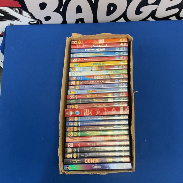 Disney DVD collection lot for family movie nights.