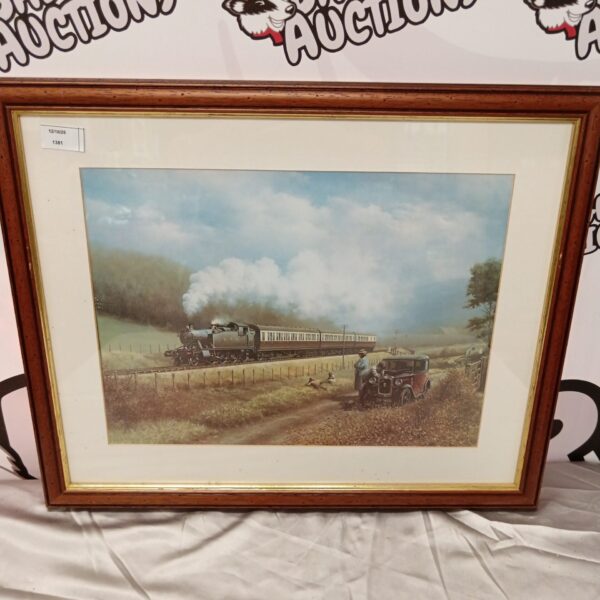 Framed Don Breckon print of a Great Western Railway steam train.