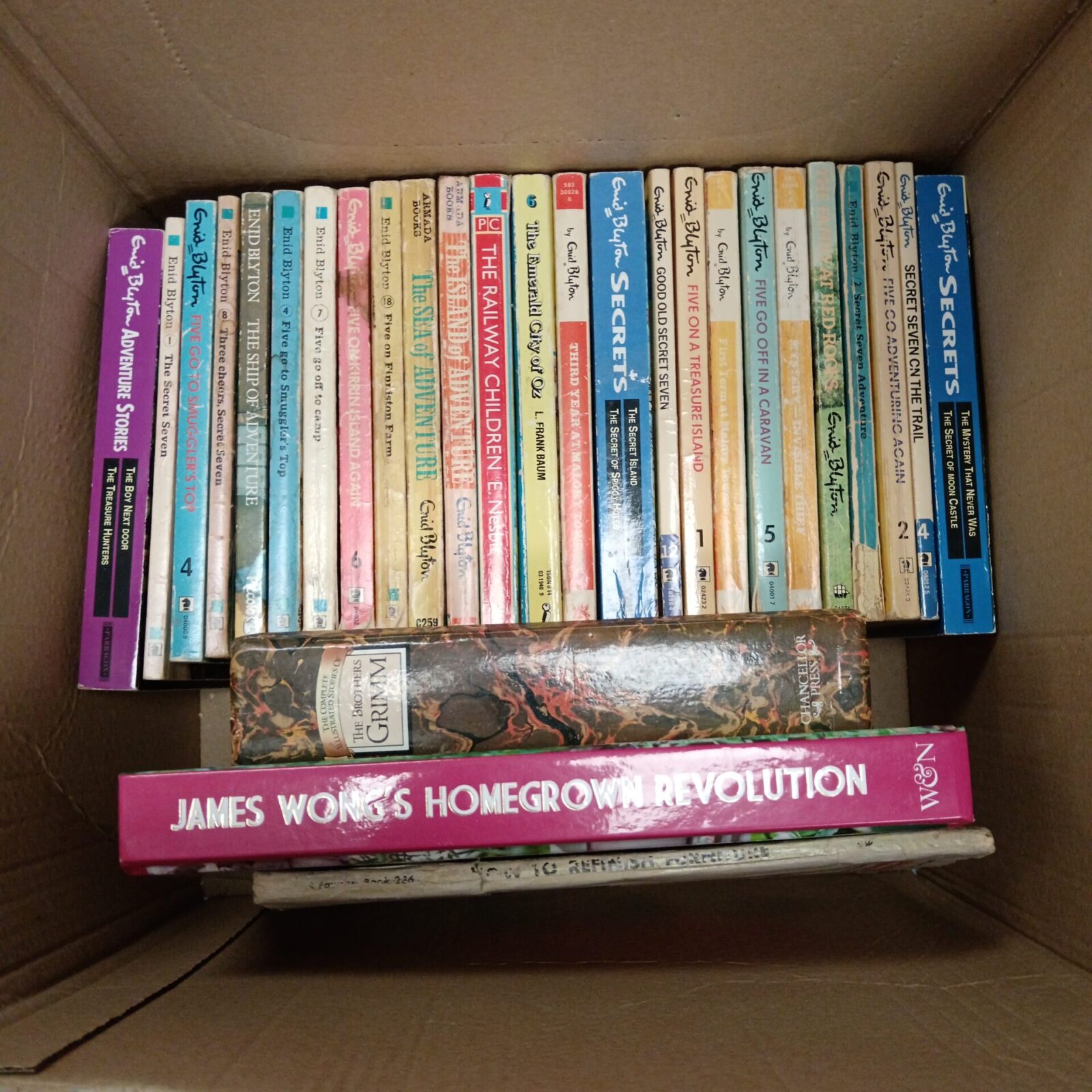 Vintage Enid Blyton book collection, classic children's literature.