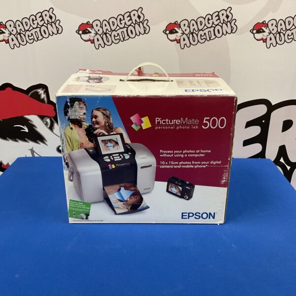 Epson PictureMate 500 personal photo lab for instant photo printing.