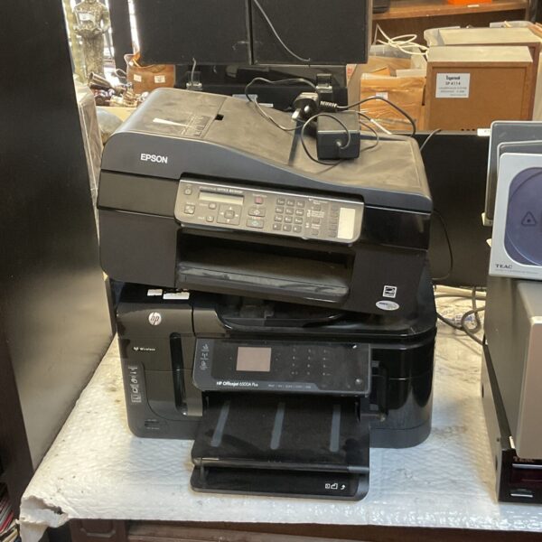 Epson BX300F and HP Officejet 6500A Plus office printers for sale.