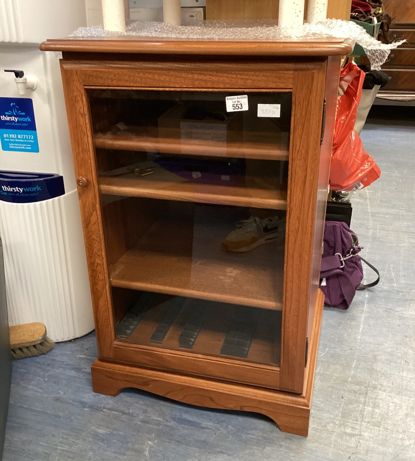 Vintage Ercol fruit wood media cabinet in good condition.