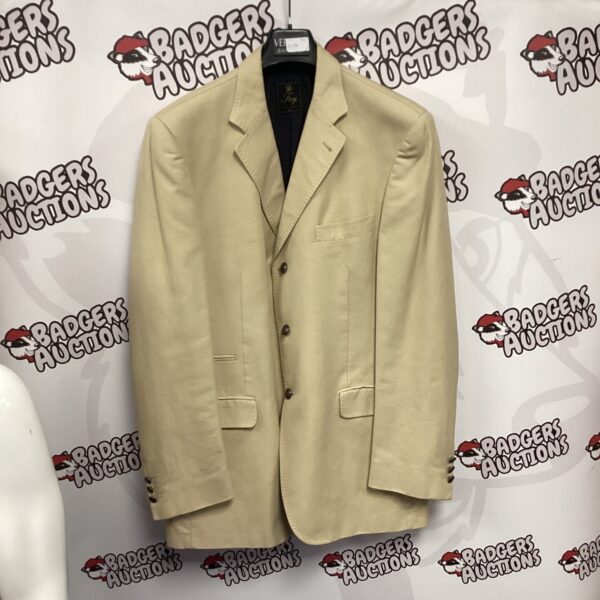 Front view of a Fay travel jacket in beige.