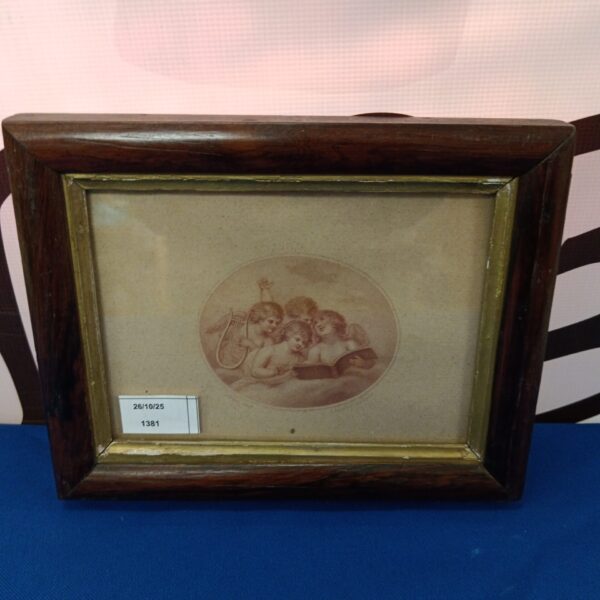Antique Francesco Bartolozzi cherub engraving, delicate stipple print.