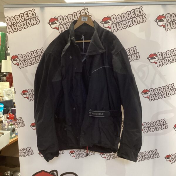 Frank Thomas XXL leather motorcycle jacket, vintage style.