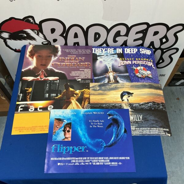 Original *Free Willy* movie poster featuring Keanu Reeves and an orca.