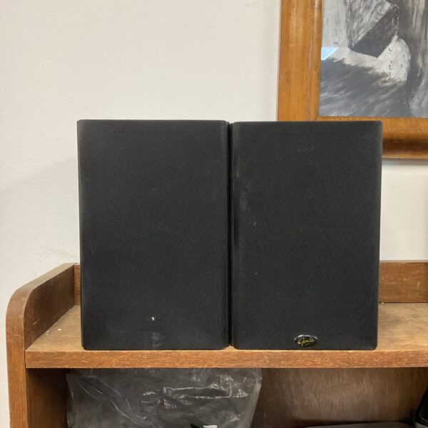 Pair of vintage Gale Silver Monitor bookshelf speakers.