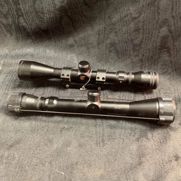 Two Gamo 3-9x40 rifle scopes for air rifles and small firearms.
