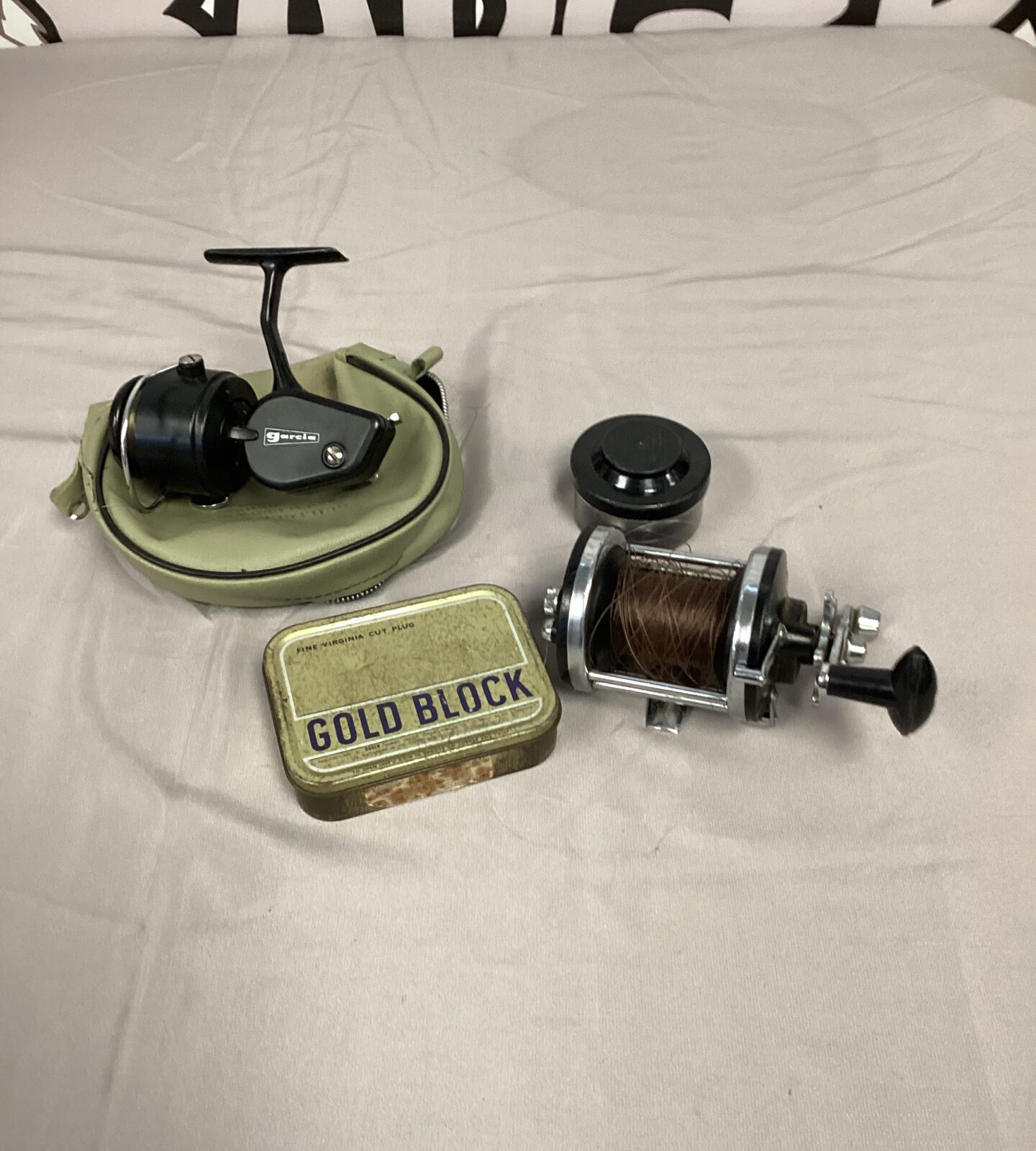 Vintage Garcia fishing reel in good condition for collectors.