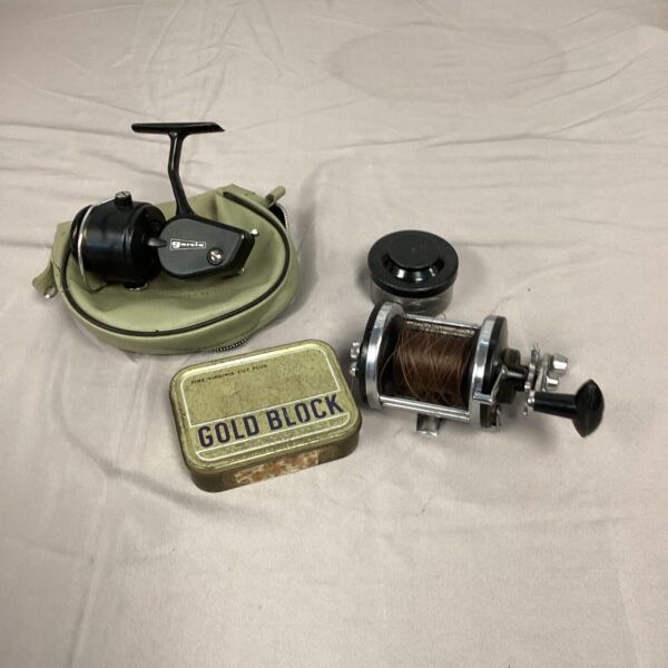 Vintage Garcia fishing reel in good condition for collectors.