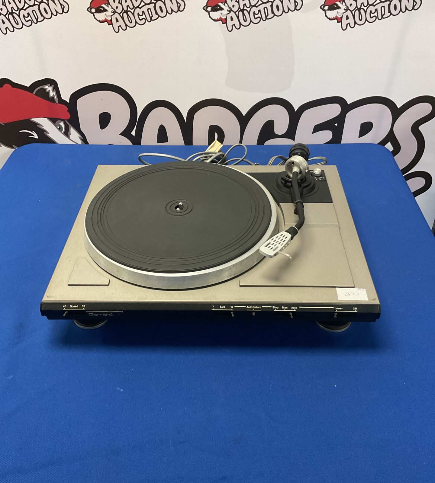 Vintage Garrard turntable in good condition for vinyl record playing.