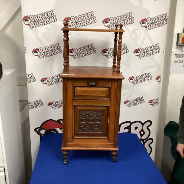 Antique Georgian coal scuttle cabinet made of oak.