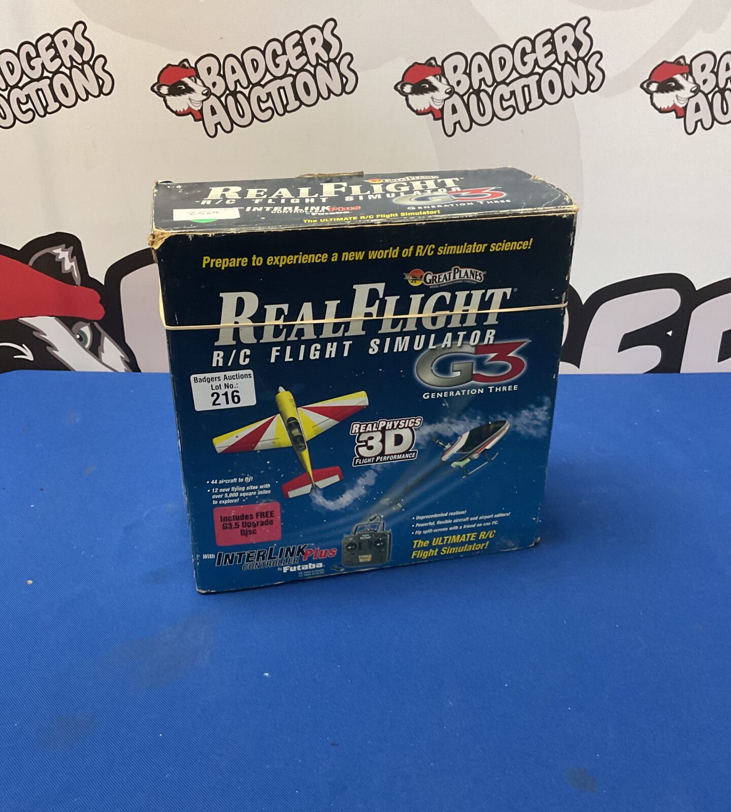 Great Planes RealFlight G3 r/c flight simulator software box.