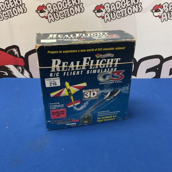 Great Planes RealFlight G3 r/c flight simulator software box.